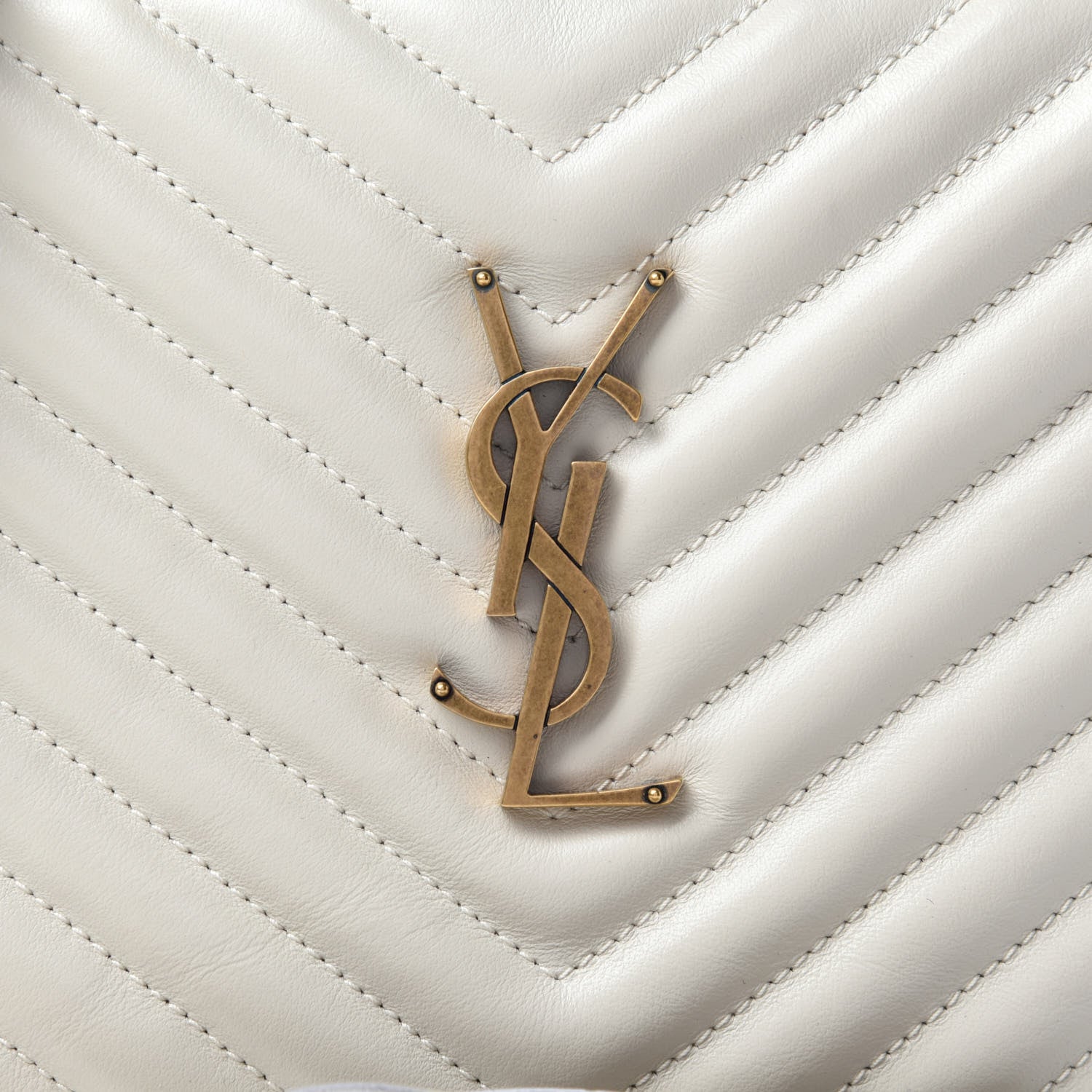 Saint Laurent Calfskin Matelasse Monogram Lou Camera Bag Crema Soft 10 of 10