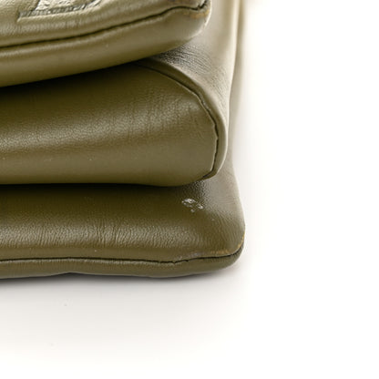 Louis Vuitton Lambskin Embossed Monogram Coussin MM Khaki 11 of 12