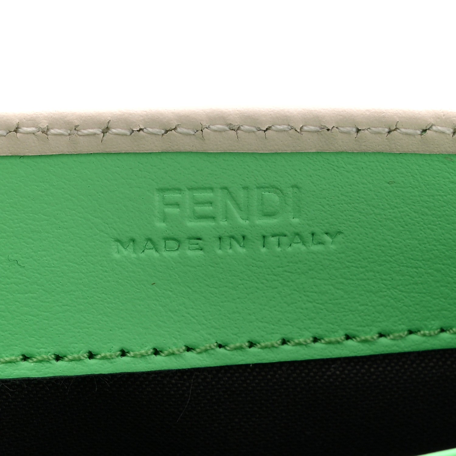 Fendi Vitello King Cruise FF Diamonds Continental Envelope Wallet On Chain Latte Edamame 6 of 11