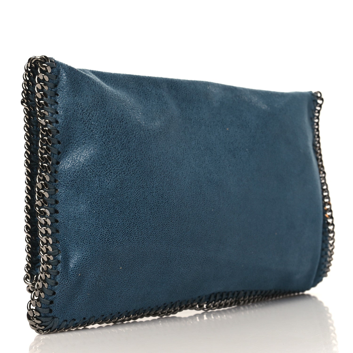 Stella McCartney Shaggy Deer Falabella Fold Over Clutch Blue 3 of 11