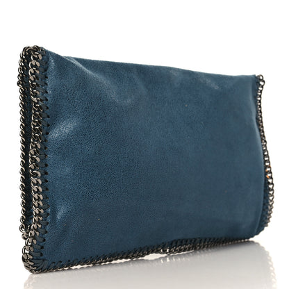 Stella McCartney Shaggy Deer Falabella Fold Over Clutch Blue 3 of 11