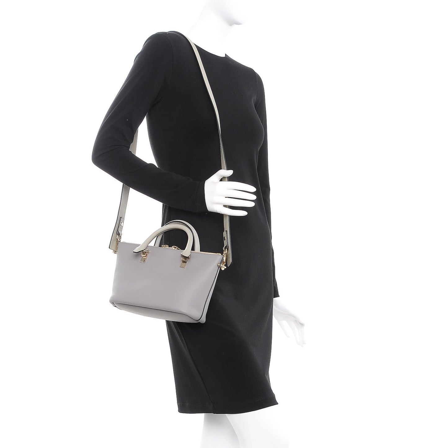 Smooth Calfskin Mini Baylee Tote Cashmere Grey