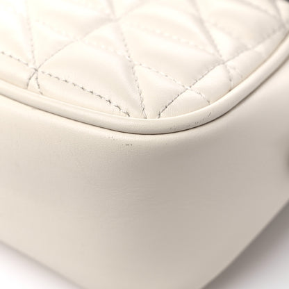 Gucci Calfskin Matelasse Aria Small GG Marmont Chain Shoulder Bag Mystic White 12 of 18