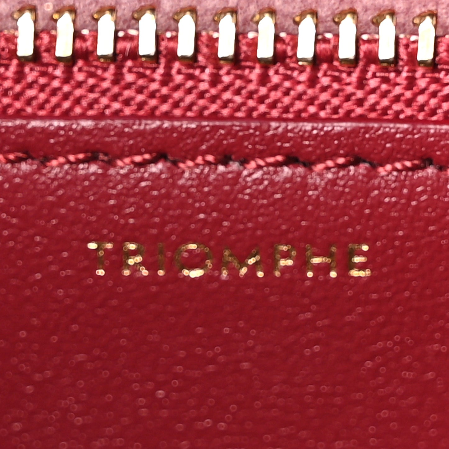 Shiny Calfskin Chain Besace Triomphe Carmin