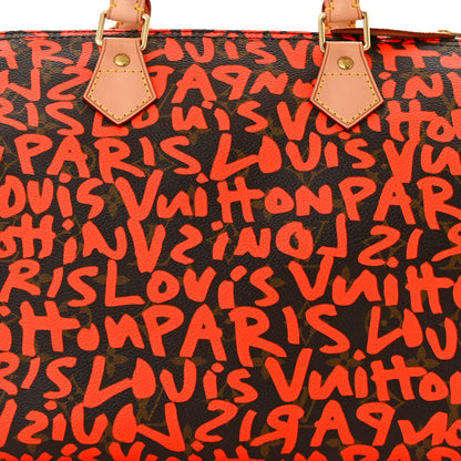 Louis Vuitton Monogram Graffiti Speedy 30 Orange 8 of 10