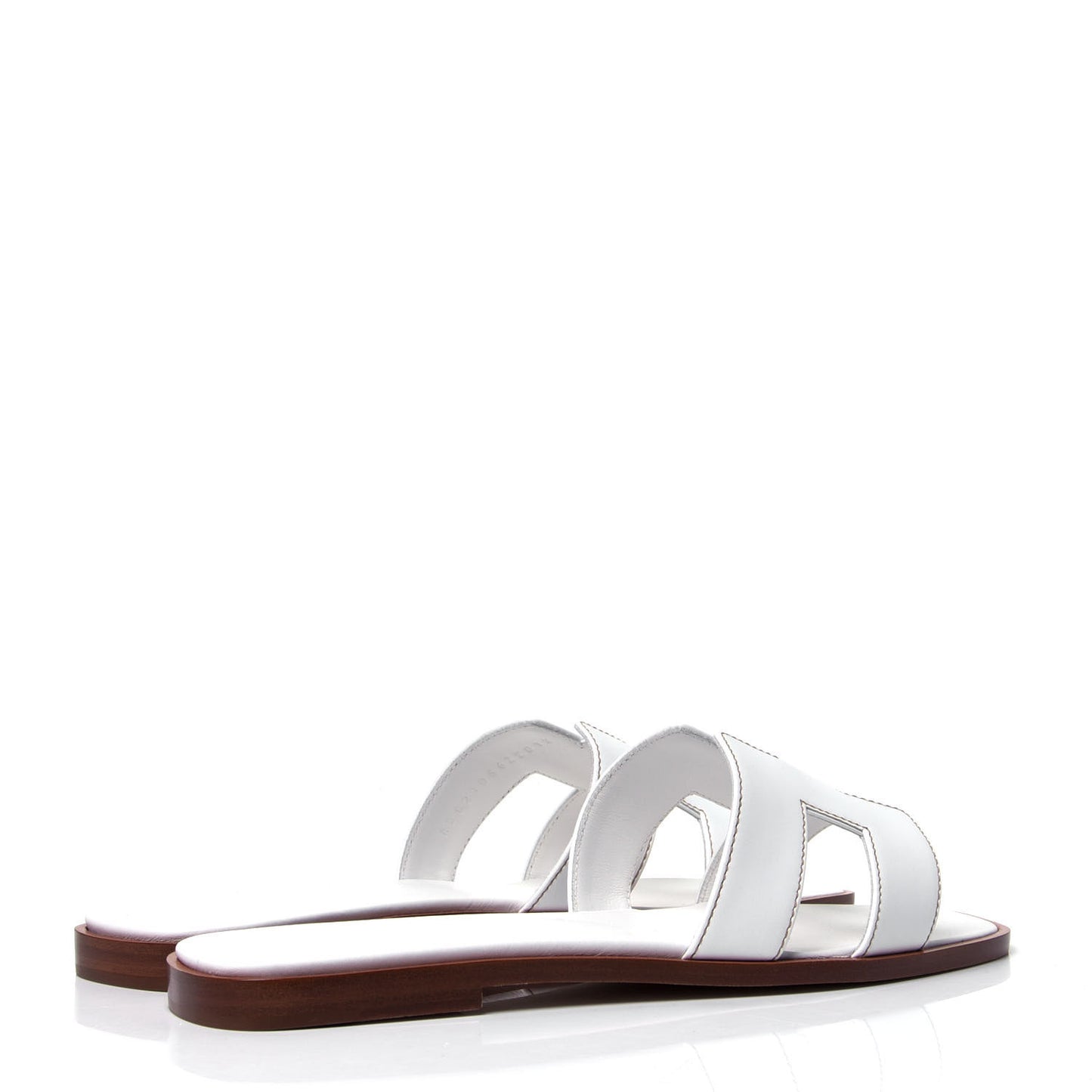 Box Calfskin Oran Sandals 37 White