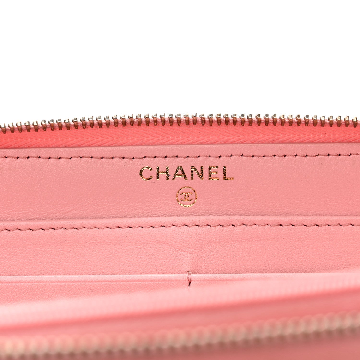 Chanel Caviar Quilted Large Gusset Zip Around Wallet Pink 6 of 12