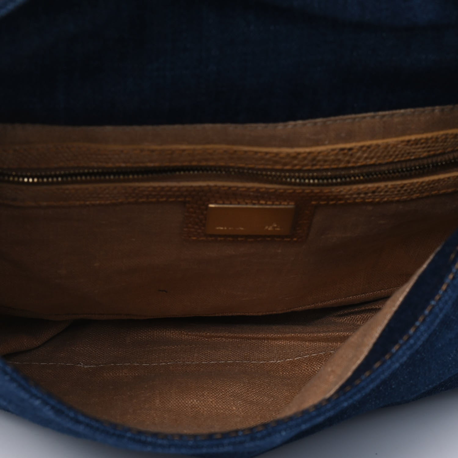 Fendi Denim Lizard Mama Baguette Blue 4 of 8