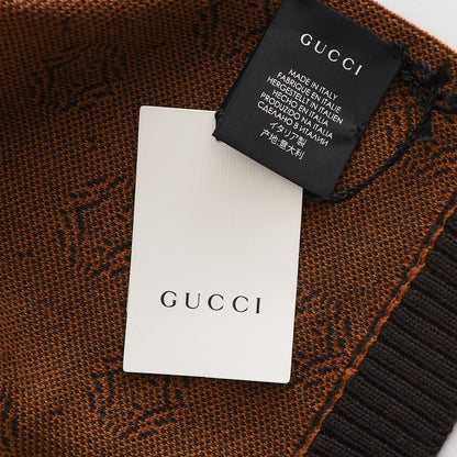 Gucci X DAPPER DAN Wool GG Micro Monogram Scarf Brown 5 of 6