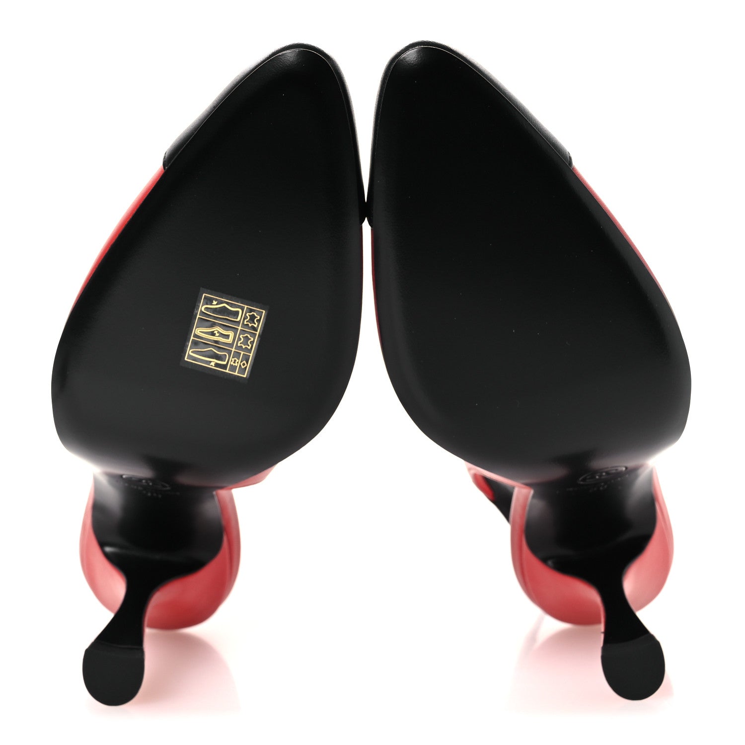 Chanel Lambskin Slingback Pumps 38 Red Black 7 of 11