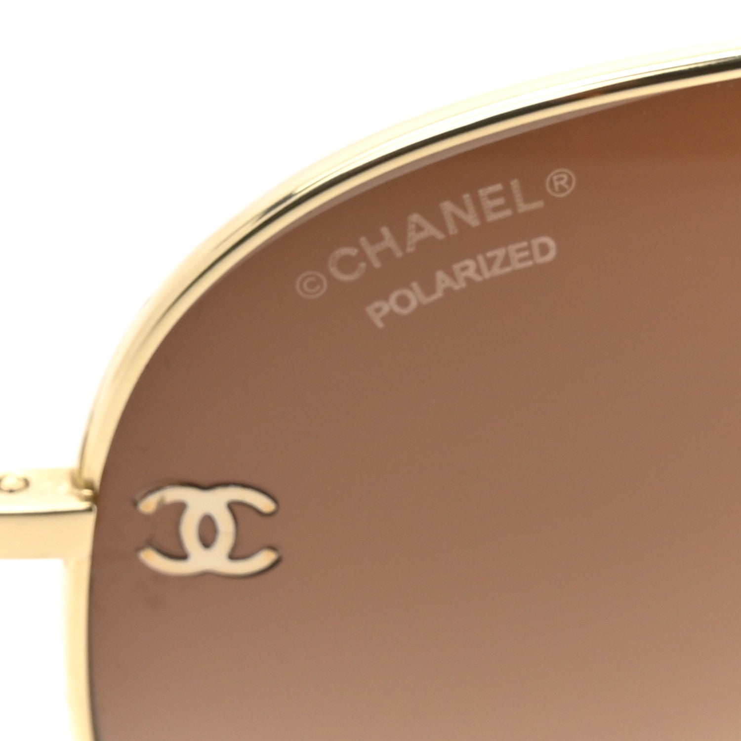 Chanel Aviator Polarized CC Sunglasses 4189-T-Q Gold 7 of 8