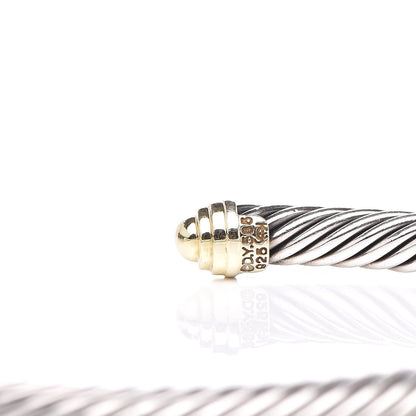 David Yurman Sterling Silver 14K Yellow Gold 5mm Cable Classics Bracelet 4 of 4