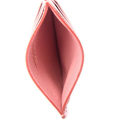 Miu Miu Goatskin Madras Heart Card Case Rosa 5 of 8