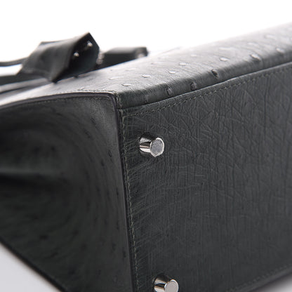 Hermes Ostrich Kelly Sellier 28 Vert Titien 29 of 33