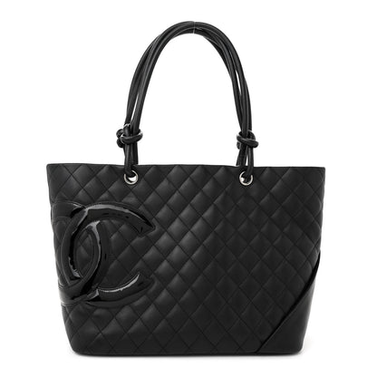 Chanel Calfskin Quilted Large Cambon Tote Black 1 of 12