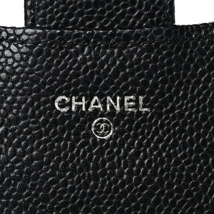 Chanel Caviar Quilted Large Gusset Flap Wallet Black 7 of 9