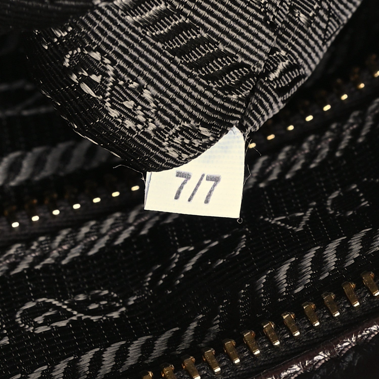 Prada Glossy Calfskin Triangle Medium Bonnie Shoulder Bag Dark Brown 7 of 11