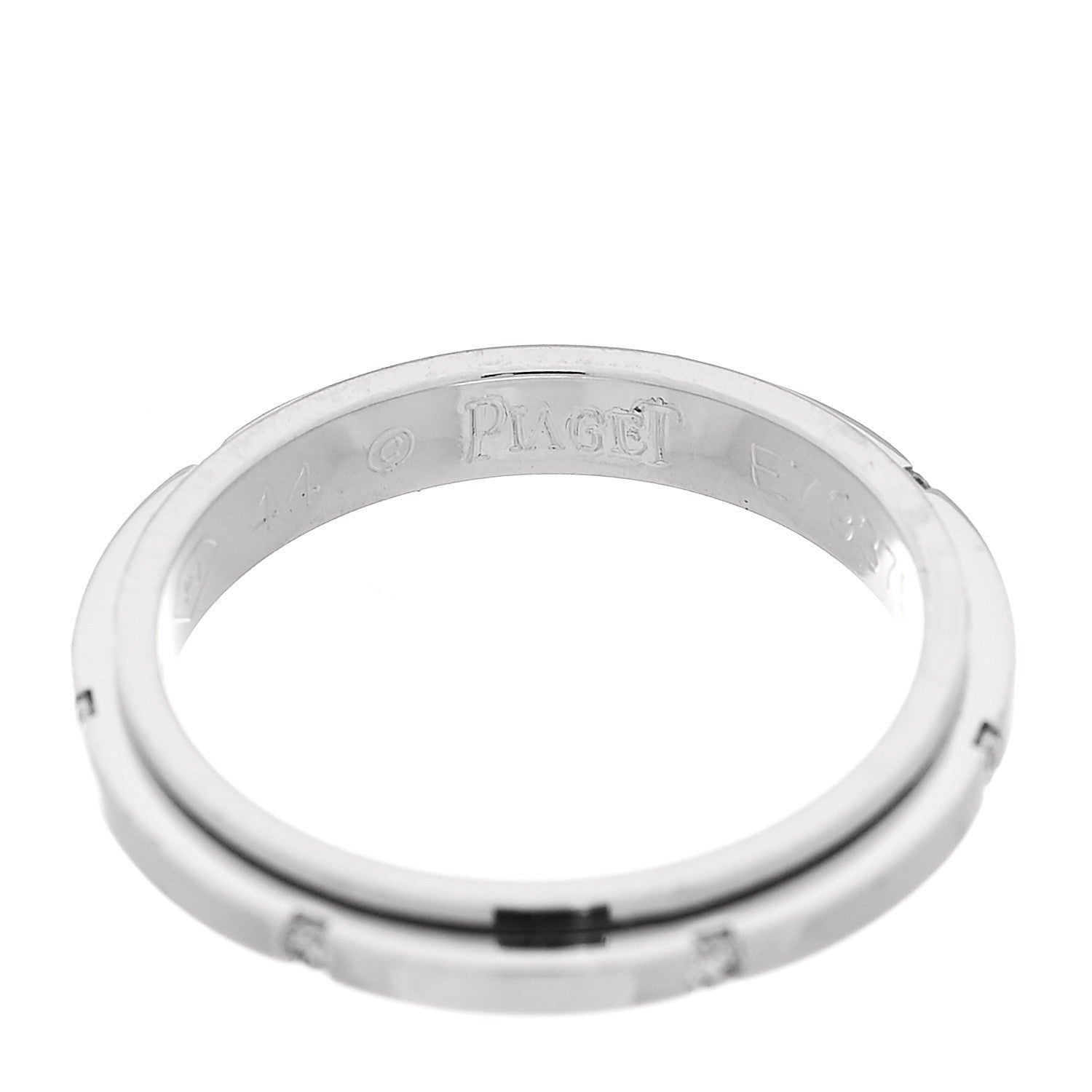Piaget 18K White Gold Diamond Small Possession Band Ring 44 3 4 of 6