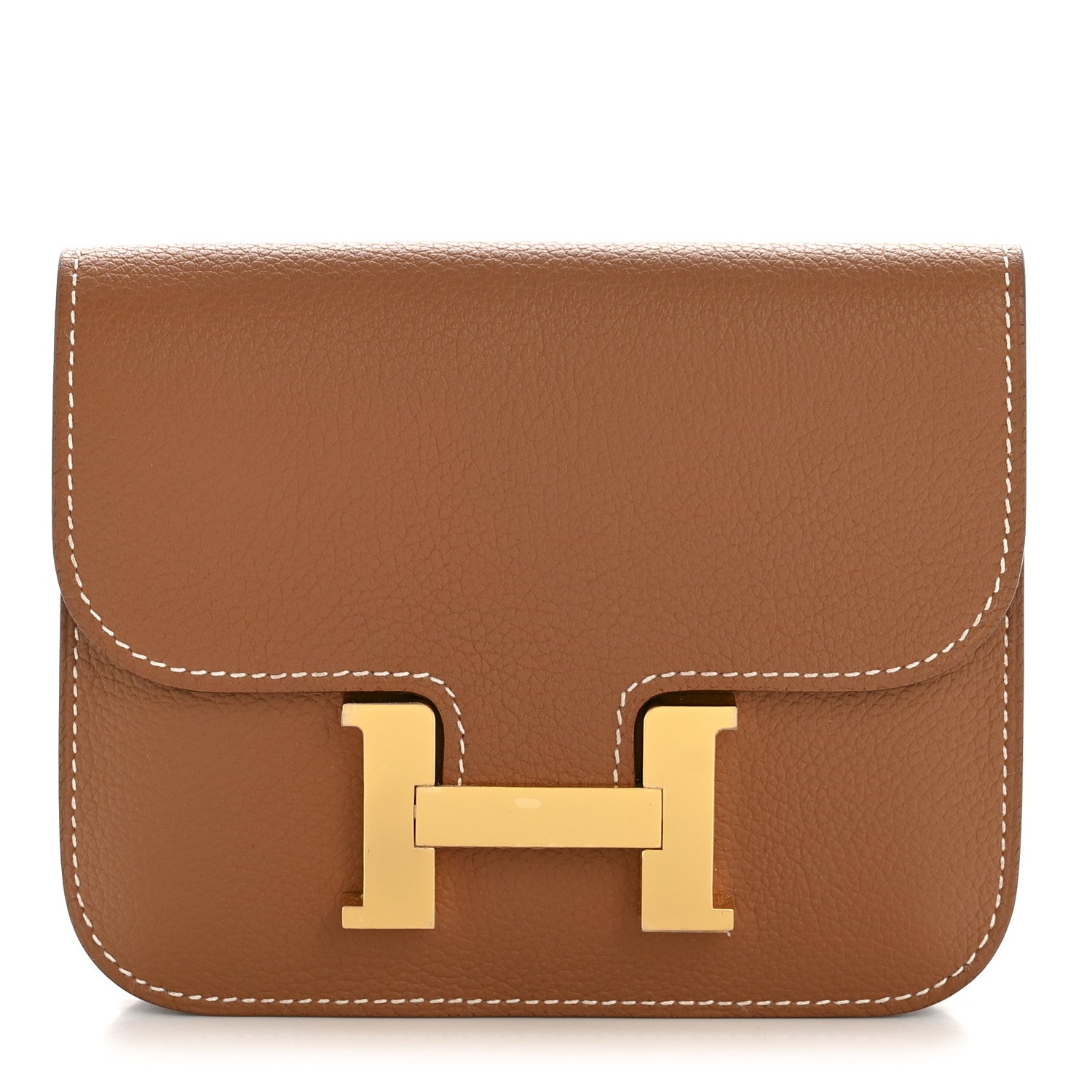 Hermes Evercolor Constance Slim Wallet Gold 1 of 9