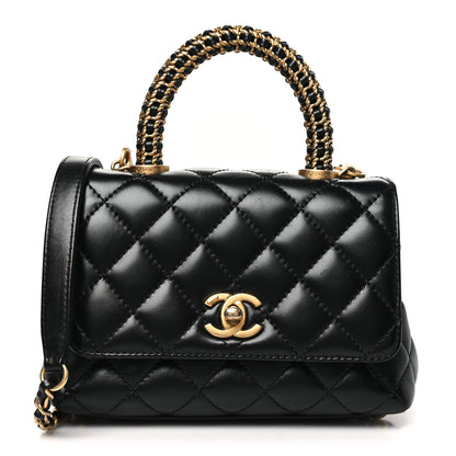 Chanel Calfskin Quilted Extra Mini Coco Handle Flap Black 1 of 11
