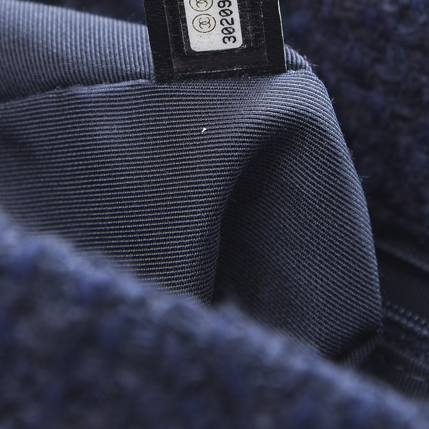 Tweed Quilted Maxi 19 Flap Navy