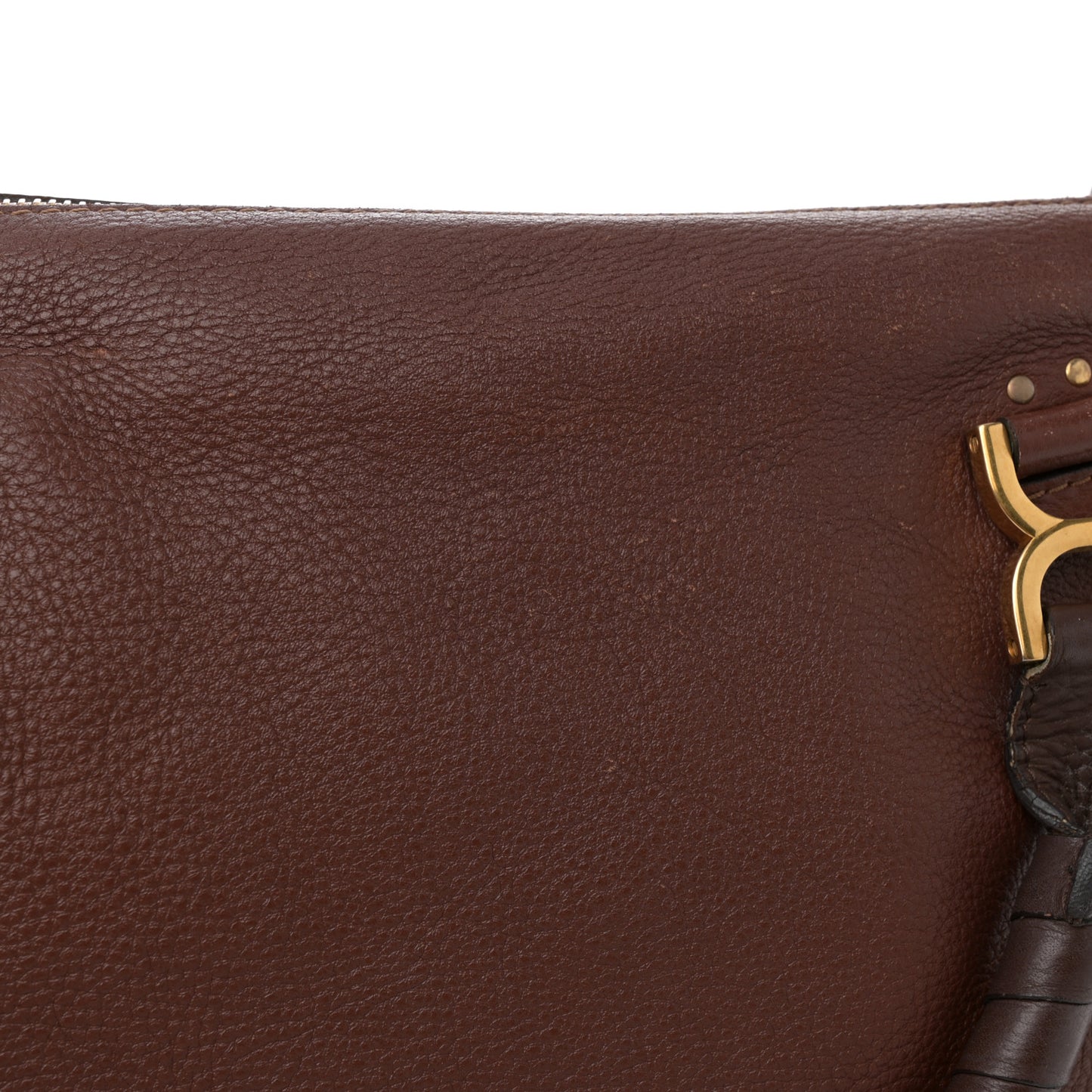 Calfskin Large Marcie Satchel Ebony