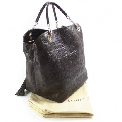 Louis Vuitton Monogram Embossed Whisper GM Chocolate 3 of 9