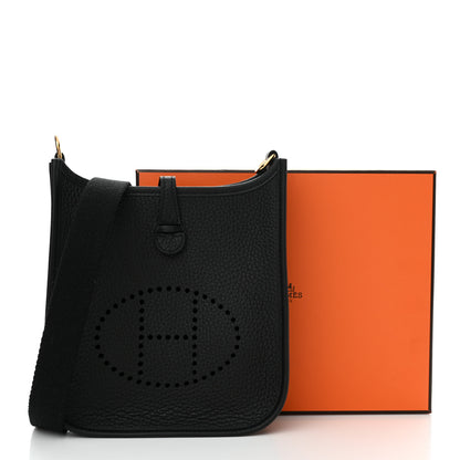 Hermes Taurillon Clemence Evelyne TPM Black 11 of 11