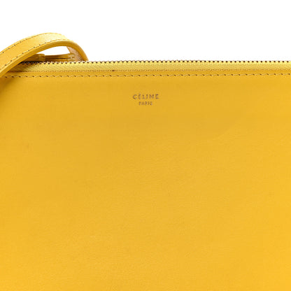 Celine Lambskin Small Trio Crossbody Bag Citron 8 of 12