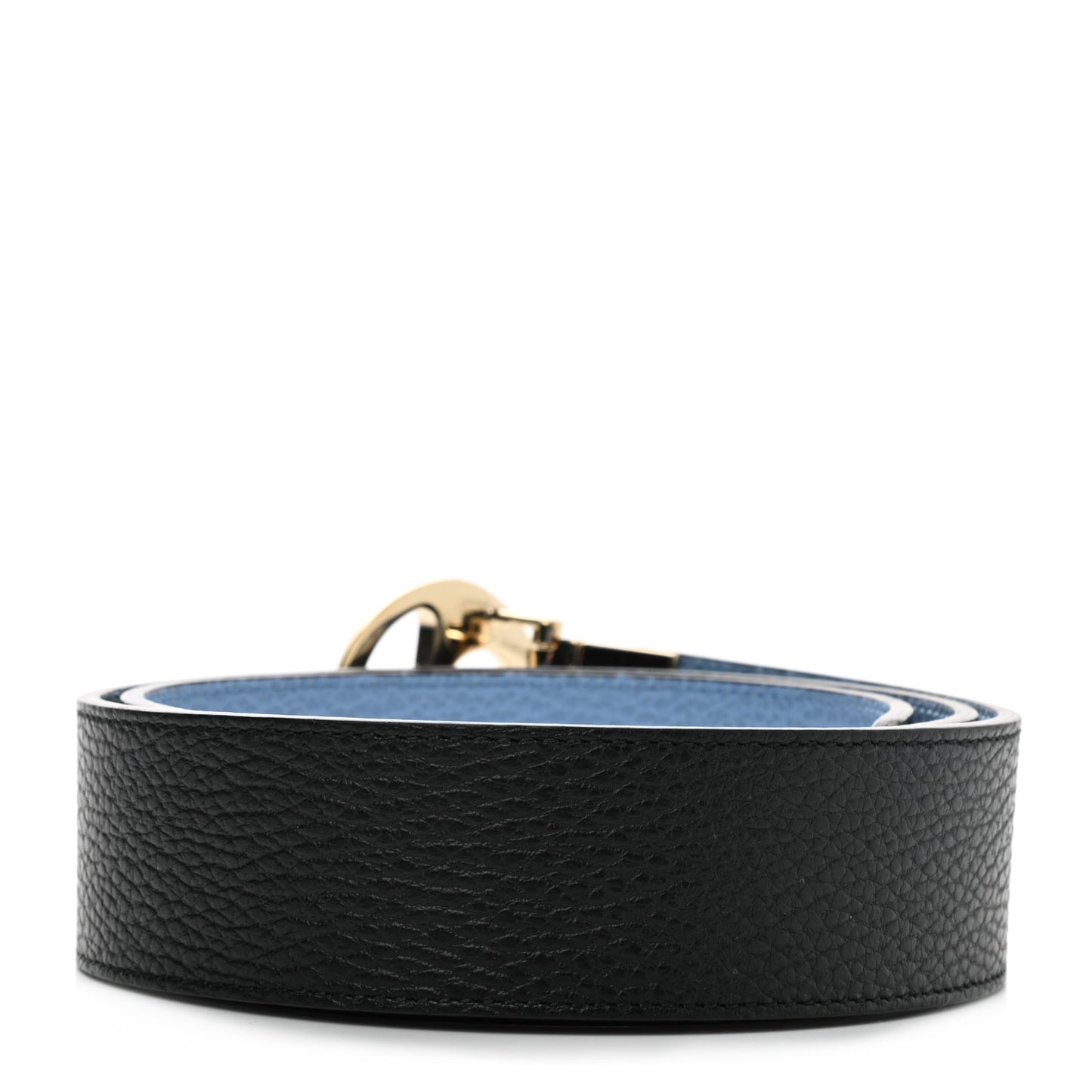 Dollar Calfskin 1973 Reversible Belt 85 34 Black Mineral Blue