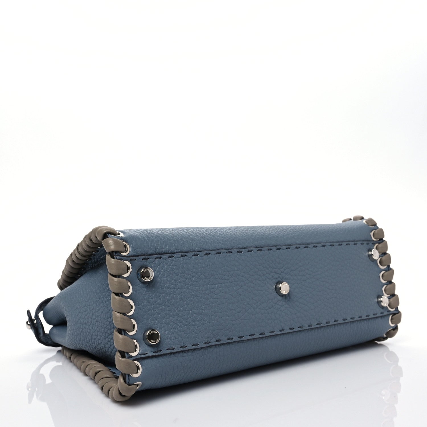Fendi Cuoio Romano Selleria Vitello Dolce Lace Up Medium Peekaboo Iconic Satchel Nube Corda Tortora 6 of 8