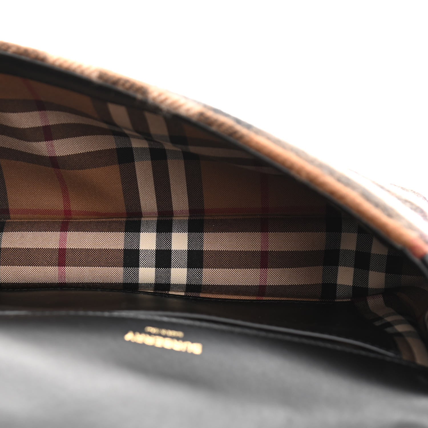 Burberry Check Cashmere Small Lola Bag Black 5 of 10