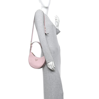 Prada Soft Calfskin Arque Shoulder Bag Alabastro 2 of 10