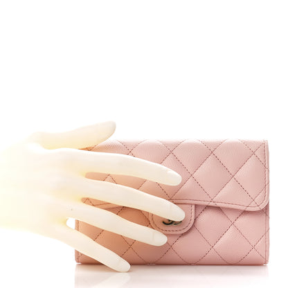 Chanel Caviar Quilted Medium Flap Wallet Light Pink 2 of 14