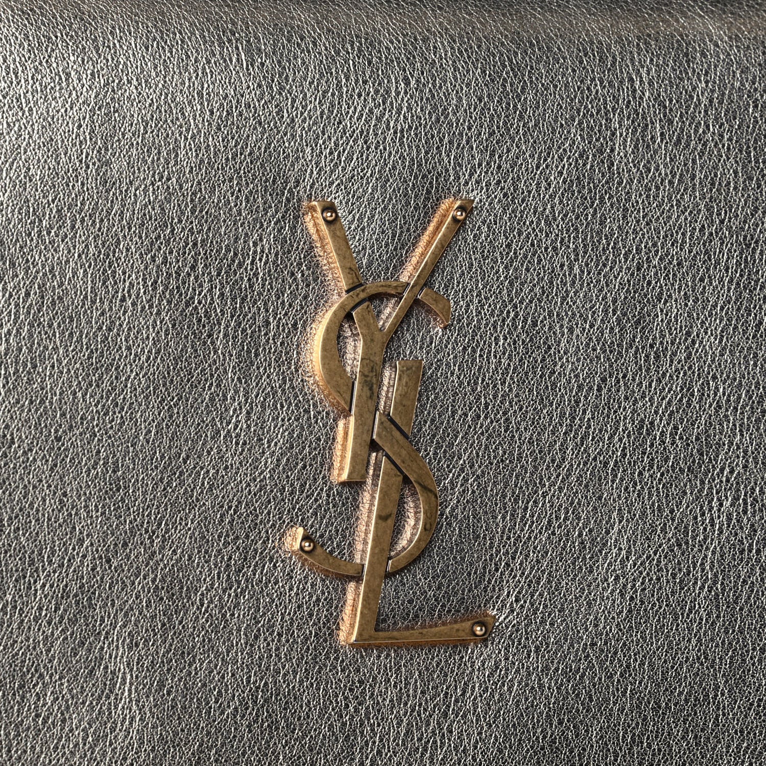 Saint Laurent Metallic Calfskin Medium Classic Monogram Kate Satchel Gold 5 of 5