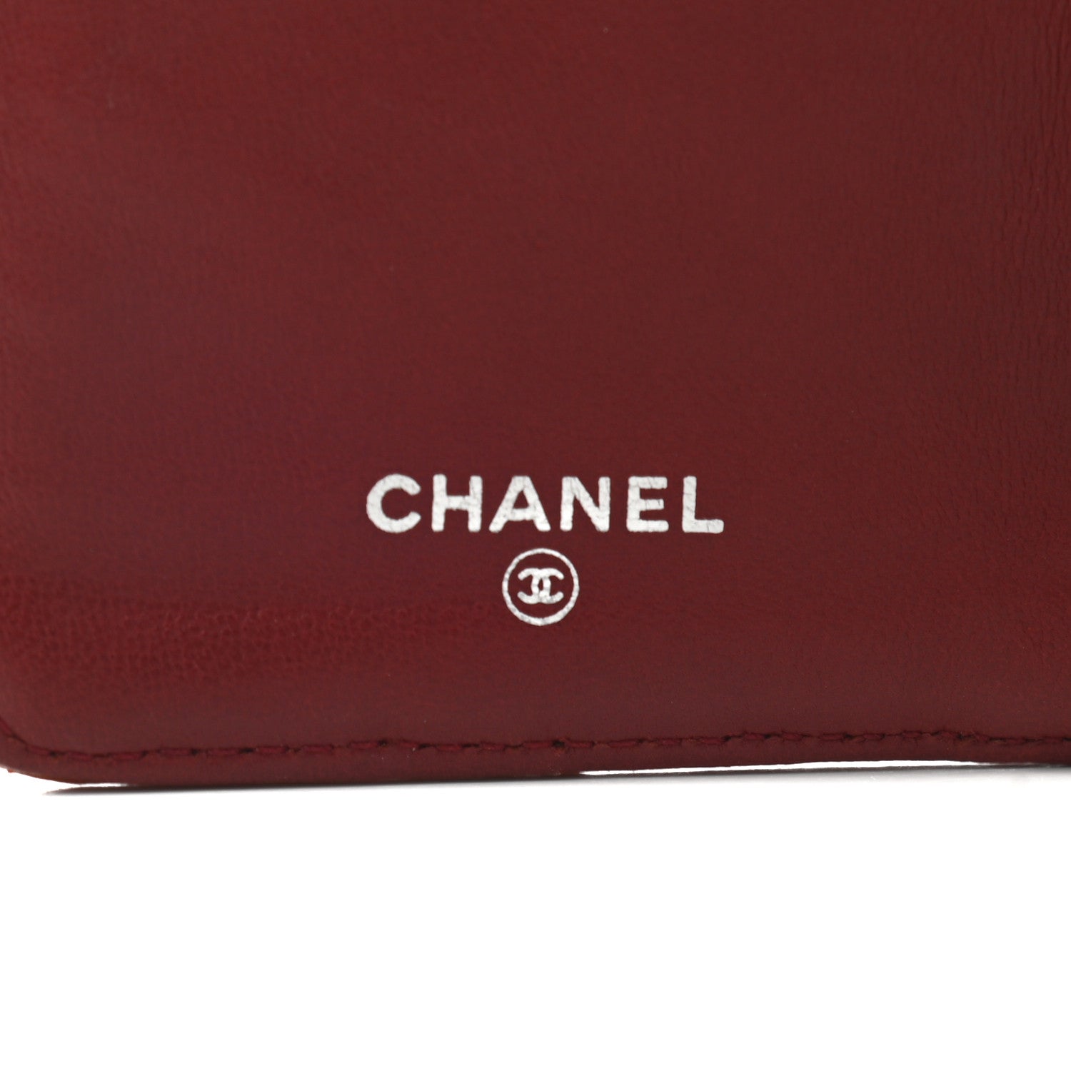 Chanel Lambskin Quilted Yen Wallet Orange 6 of 8