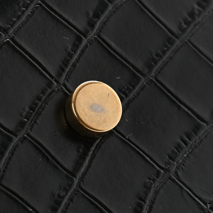 Saint Laurent Calfskin Crocodile Embossed Nano Sac De Jour Black 12 of 14