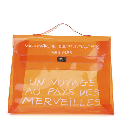Hermes Vinyl Souvenir De L'Exposition Kelly Orange 1 of 8