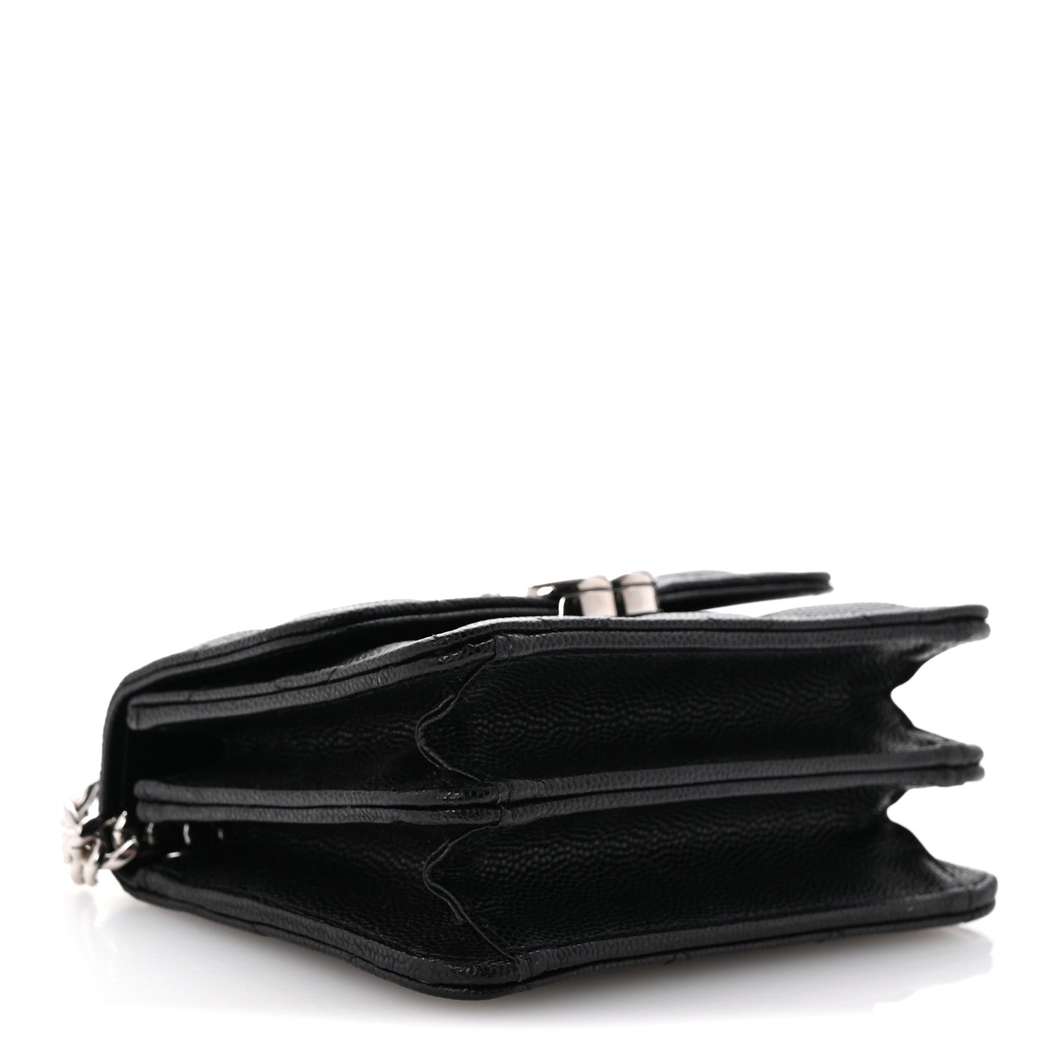 Chanel Caviar Quilted Pick Me Up Clutch With Chain Black 4 of 13