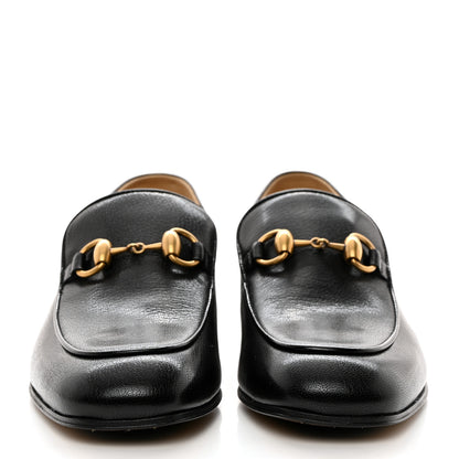 Gucci Goatskin Womens Horsebit Mid-Heel Loafers 36.5 Black 2 of 8