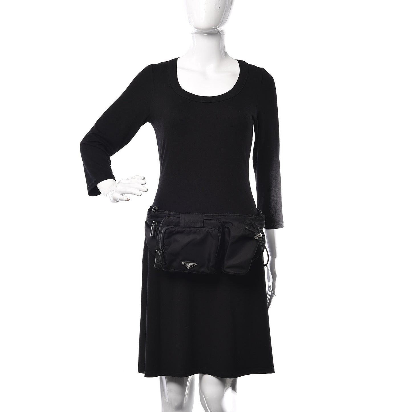 Tessuto Nylon Belt Bag Black