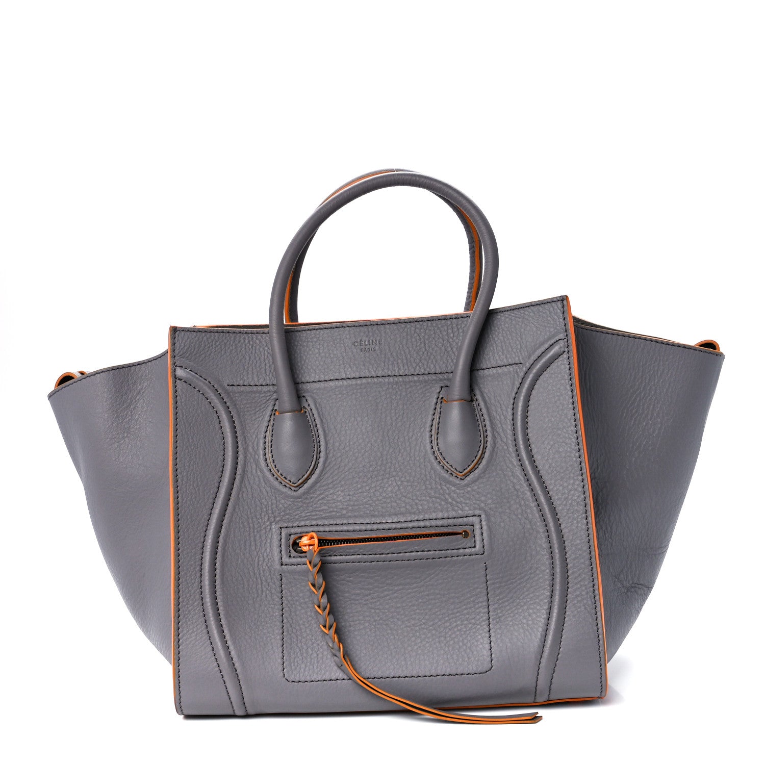 Celine Supple Calfskin Medium Phantom Luggage Grey 1 of 11