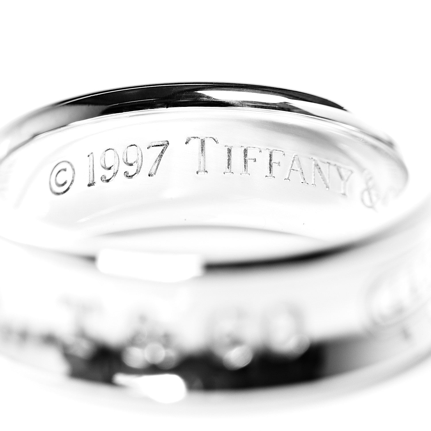 Tiffany Sterling Silver 1837 Band Ring 55 7.25 4 of 5