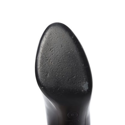 Chanel Lambskin CC Pumps 39.5 Black Ivory 8 of 14