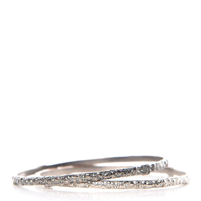 Chanel Ruthenium Crystal CC Bangle Set of 2 3 of 4