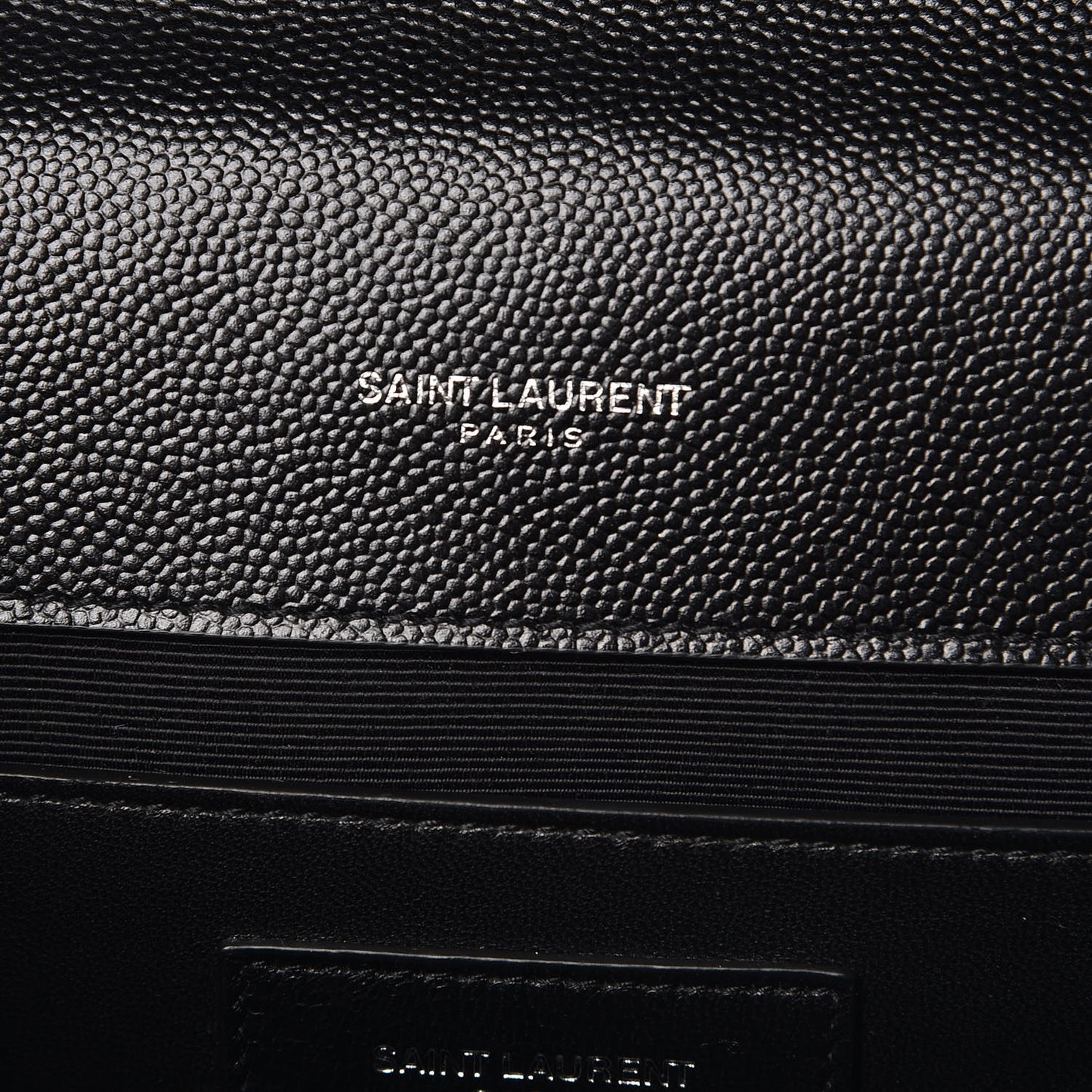 Grain De Poudre Textured Mixed Matelasse Triquilt Medium Monogram Satchel Black