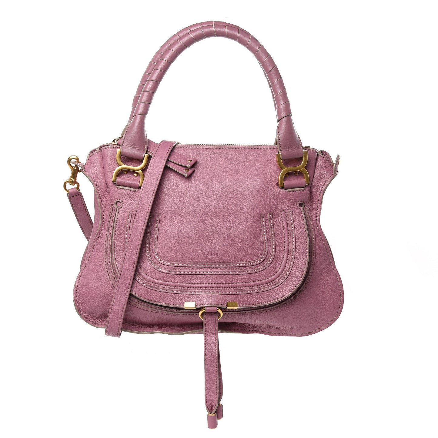 Calfskin Medium Marcie Satchel Velvet Mauve