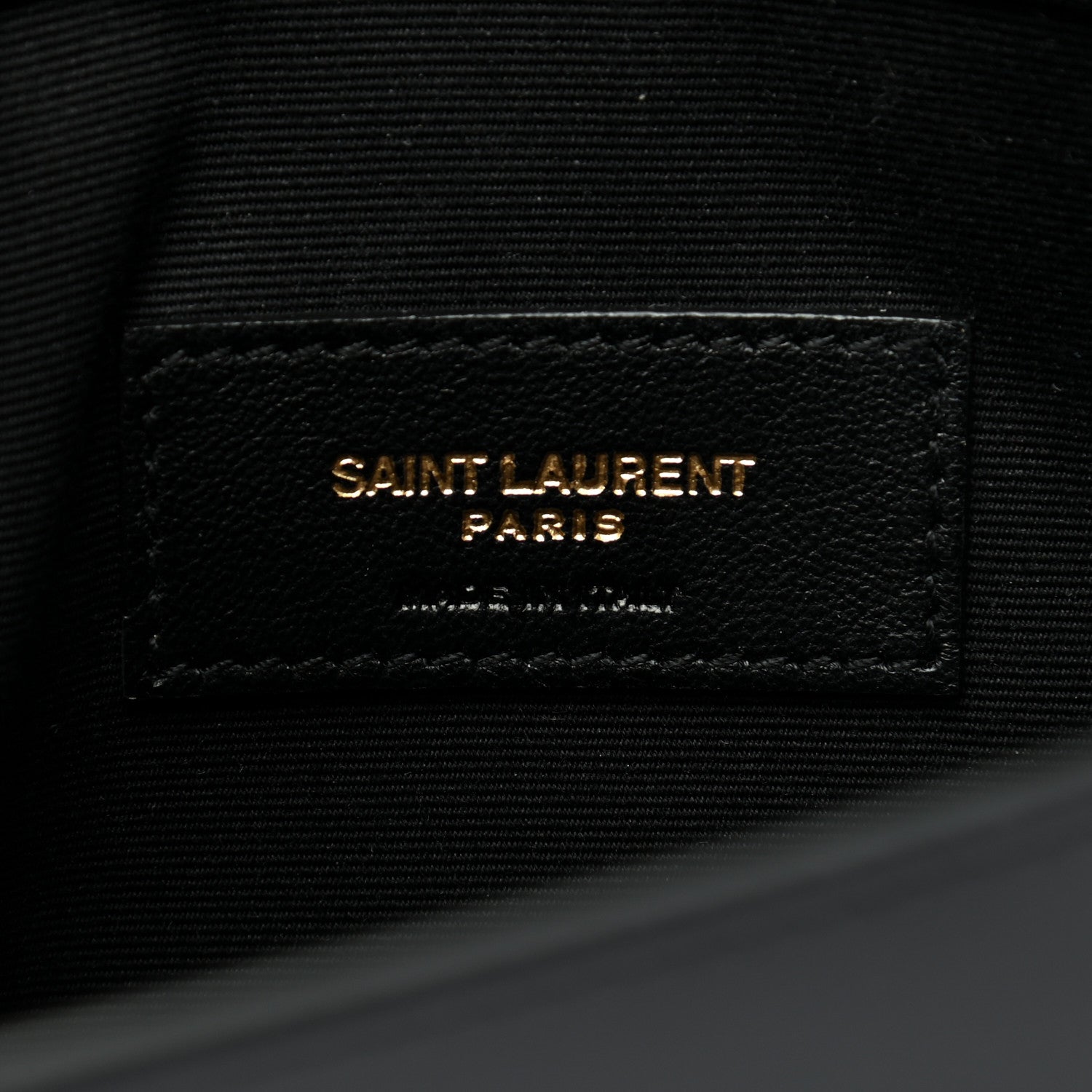 Saint Laurent Smooth Shiny Calfskin Monogram Uptown Pouch Black 12 of 14