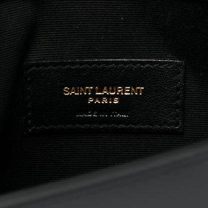 Saint Laurent Smooth Shiny Calfskin Monogram Uptown Pouch Black 12 of 14