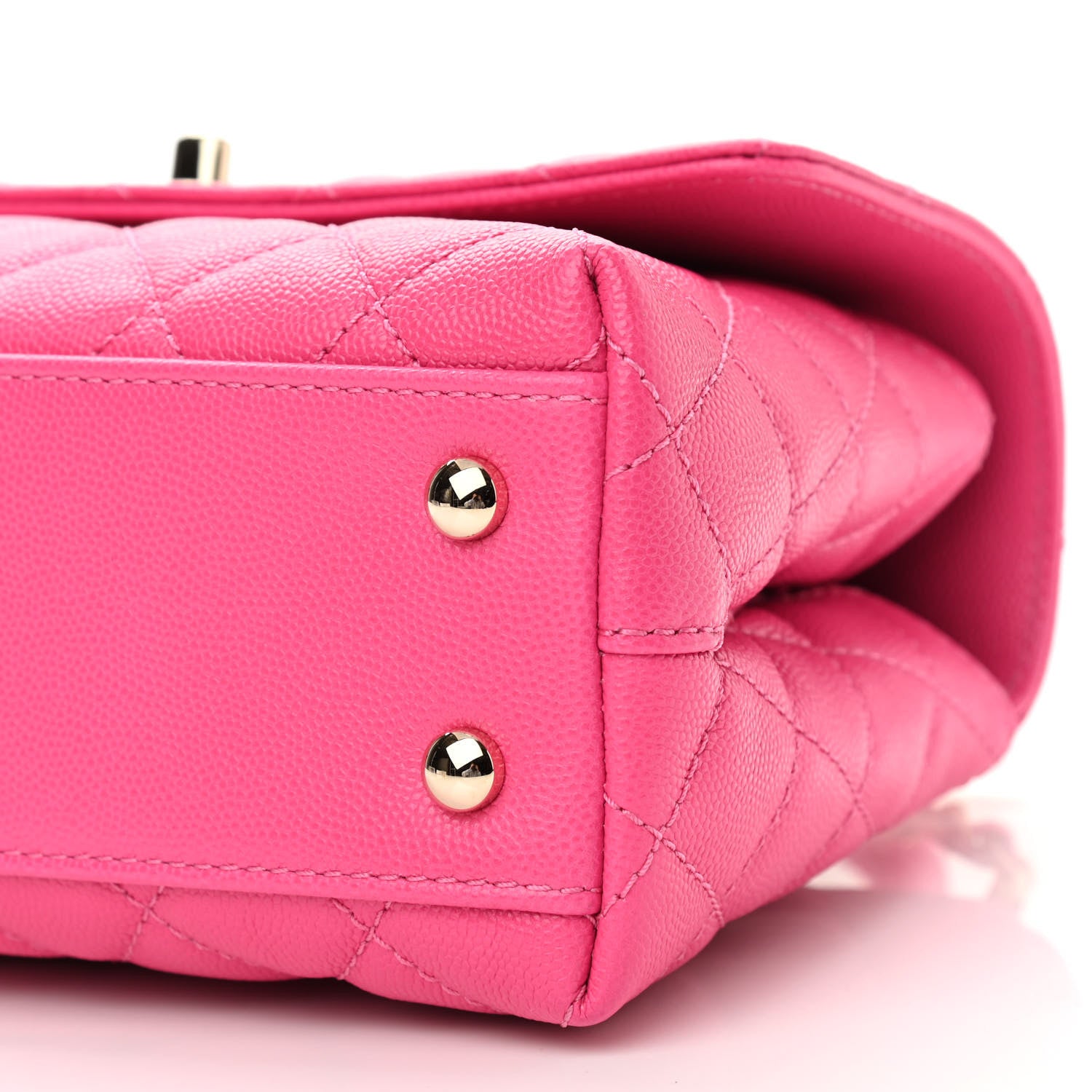 Chanel Caviar Quilted Mini Coco Handle Flap Rose 10 of 11